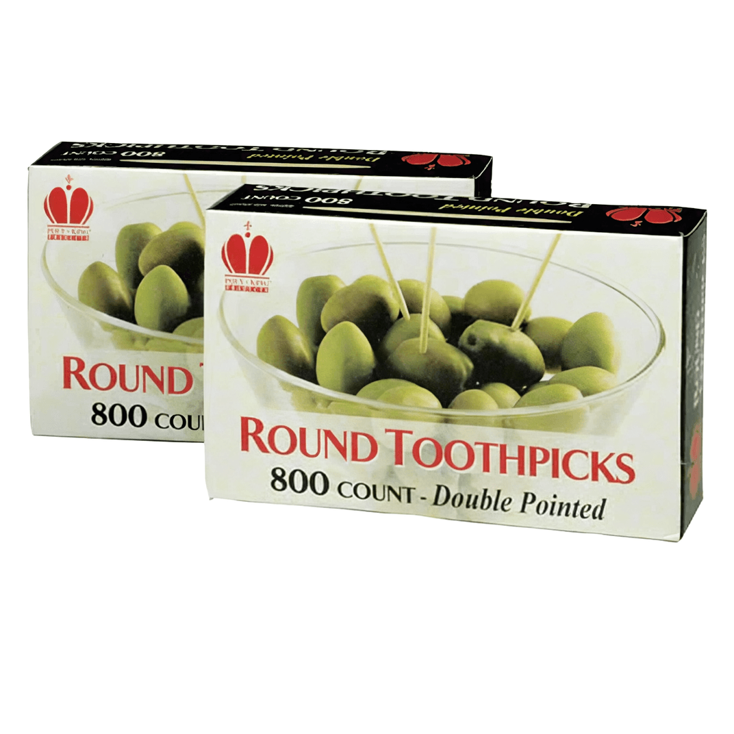 Poly King® Toothpick Unwrapped 800 Count/Pack 24 Packs/Case