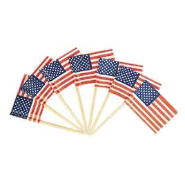 Poly King® Flag Pick American 144 Count/Pack 100 Packs/Case