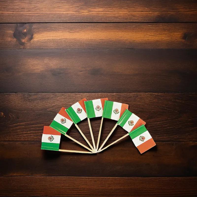 Poly King® Flag Pick Mexican 144 Count/Pack 100 Packs/Case