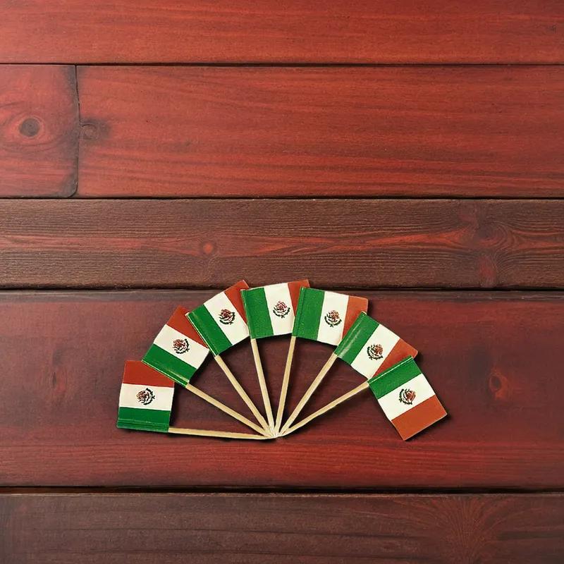 Poly King® Flag Pick Mexican 144 Count/Pack 100 Packs/Case