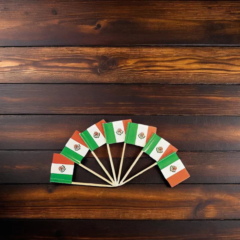 Poly King® Flag Pick Mexican 144 Count/Pack 100 Packs/Case