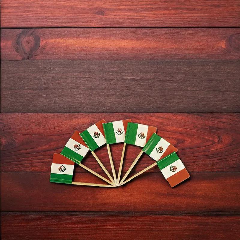 Poly King® Flag Pick Mexican 144 Count/Pack 100 Packs/Case