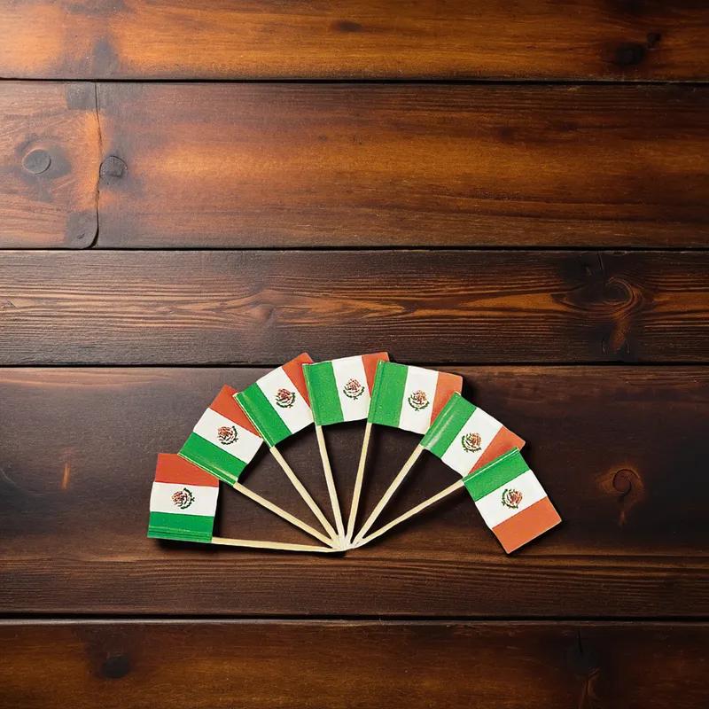 Poly King® Flag Pick Mexican 144 Count/Pack 100 Packs/Case