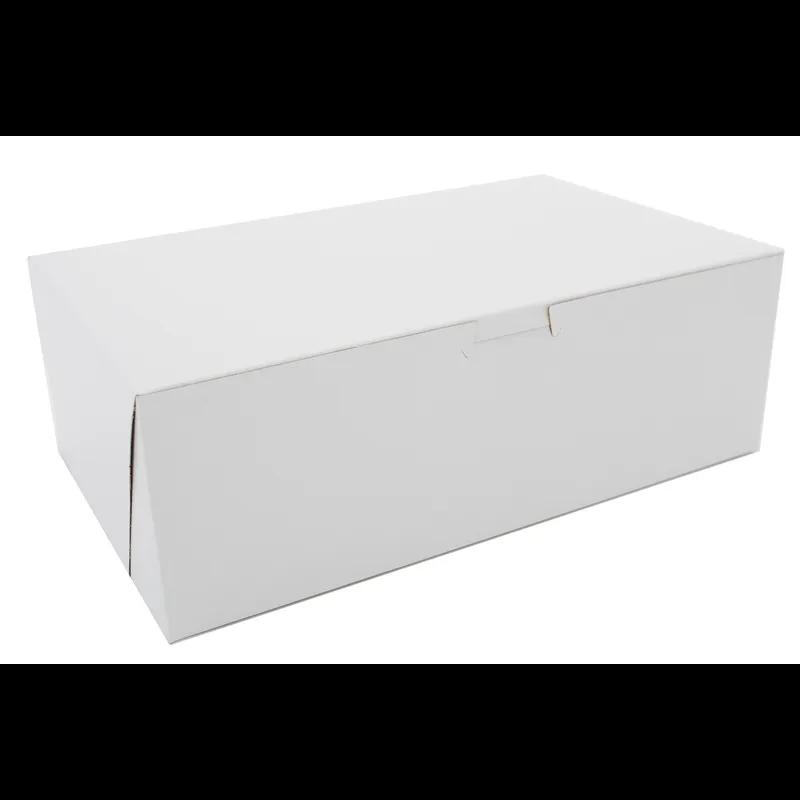Donut Box 10.75X6.75X3.5 IN Clay-Coated Kraft Board White Rectangle Lock Corner 250/Case