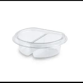 Crystal Seal® Take-Out Container Insert 2 Compartment PET Clear 1600/Case