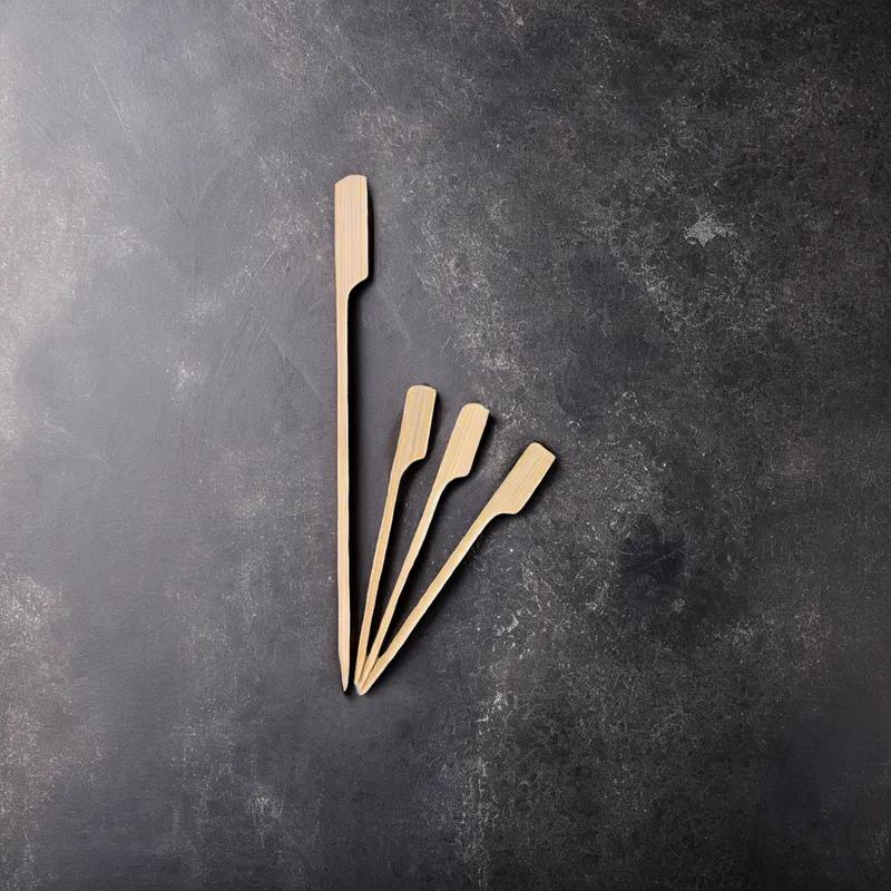 Poly King® Paddle Pick 3.5 IN Bamboo 50 Count/Pack 20 Packs/Case 1000 Count/Case