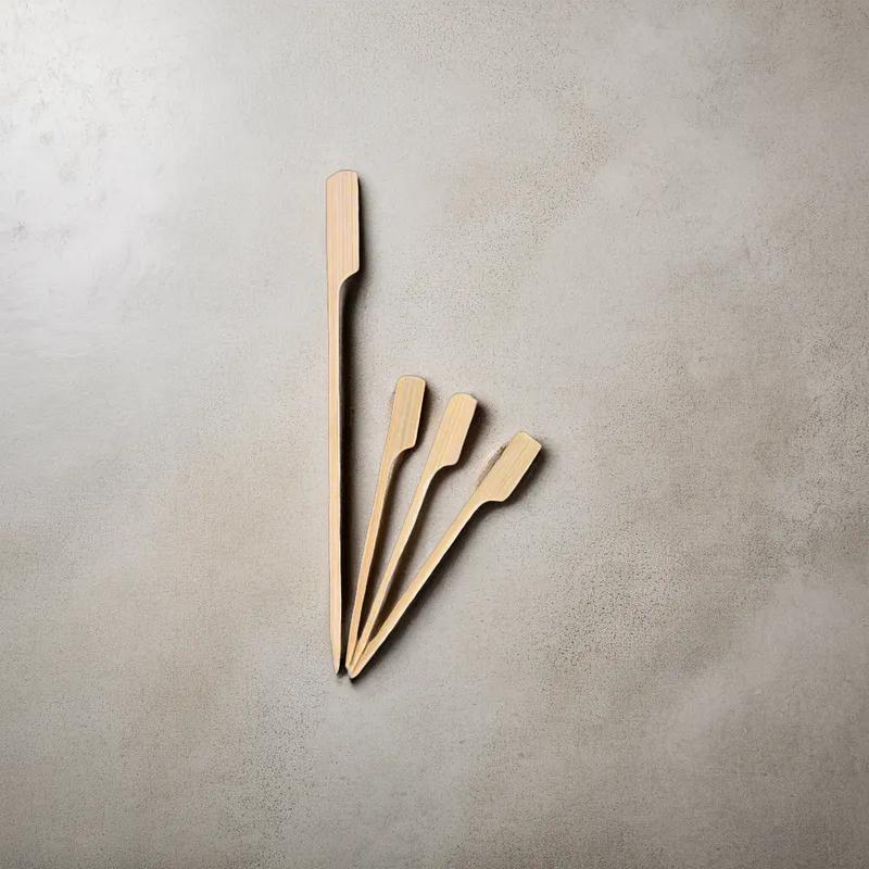 Poly King® Paddle Pick 3.5 IN Bamboo 50 Count/Pack 20 Packs/Case 1000 Count/Case