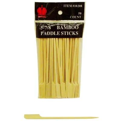 Poly King® Paddle Pick 5.875 IN Bamboo 50 Count/Pack 20 Packs/Case 1000 Count/Case