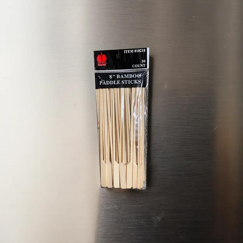 Poly King® Paddle Pick 8 IN Bamboo 50 Count/Pack 20 Packs/Case 1000 Count/Case