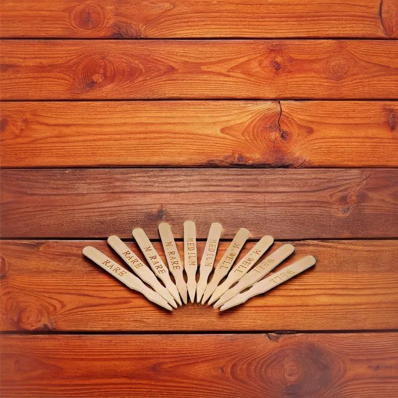 Medium Rare Steak Marker Wood 500 Count/Pack 10 Packs/Case 5000 Count/Case
