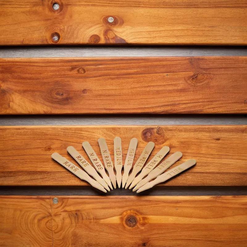 Medium Rare Steak Marker Wood 500 Count/Pack 10 Packs/Case 5000 Count/Case