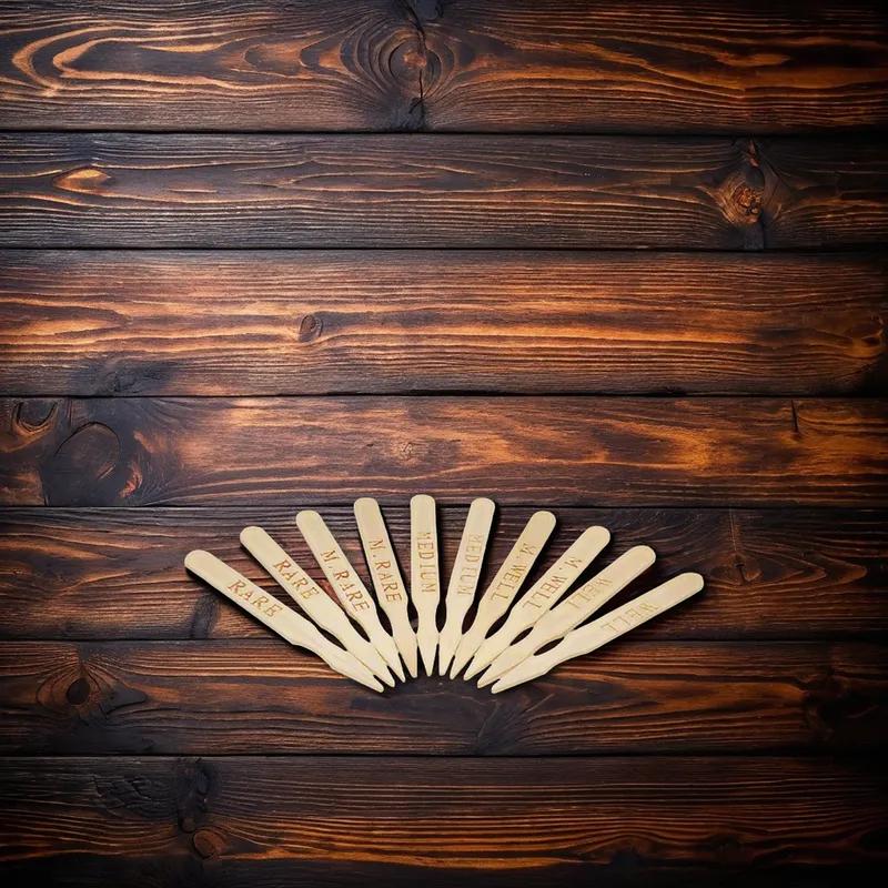 Medium Steak Marker Wood 500 Count/Pack 10 Packs/Case 5000 Count/Case