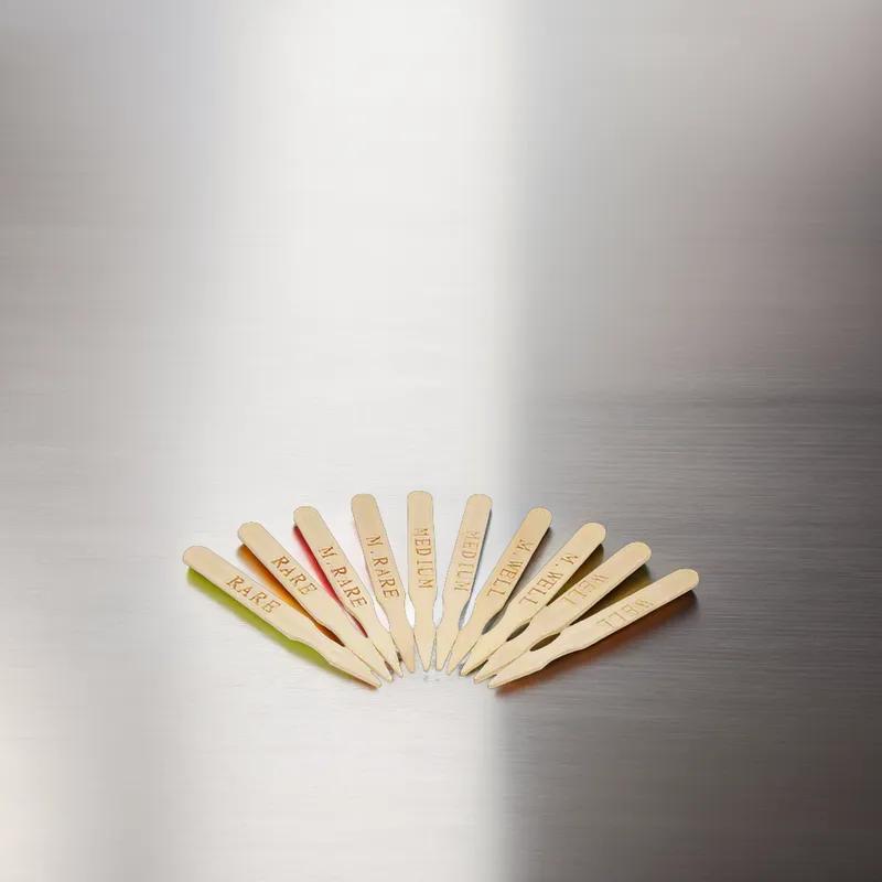 Medium Well Steak Marker Wood 500 Count/Pack 10 Packs/Case 5000 Count/Case