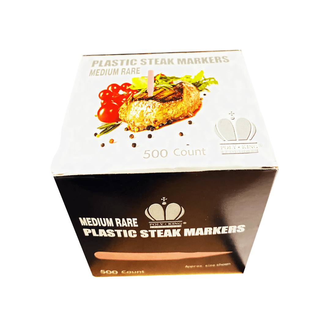 Medium Well Steak Marker Plastic Yellow 500 Count/Pack 10 Packs/Case 5000 Count/Case