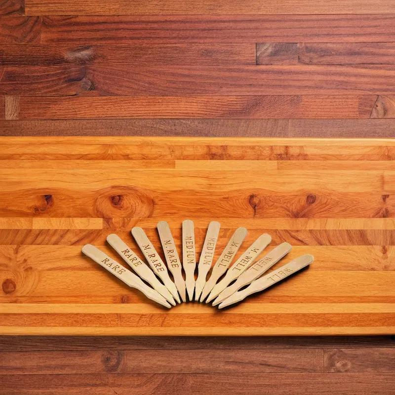 Well Done Steak Marker Wood 500 Count/Pack 10 Packs/Case 5000 Count/Case