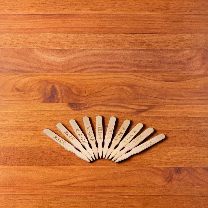 Well Done Steak Marker Wood 500 Count/Pack 10 Packs/Case 5000 Count/Case