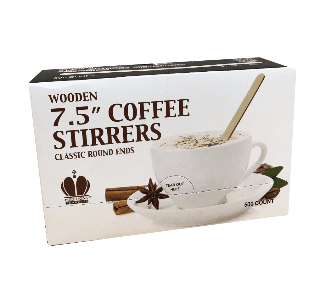 Poly King® Coffee Stirrer 5.5 IN Wood 5000/Case
