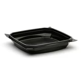 The BOTTLEBOX ® Take-Out Container Base 10.25X10.25X1.95 IN PP Black Square Microwave Safe 220/Case