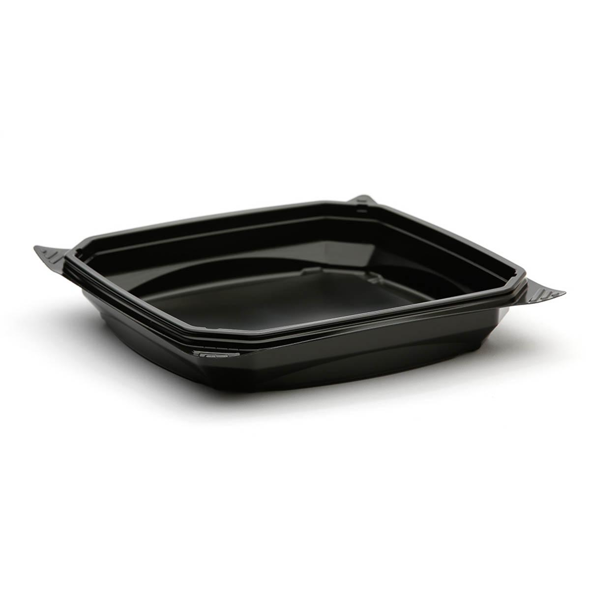 Take-Out Container Base 10X10 IN PP Black Microwave Safe 220/Case