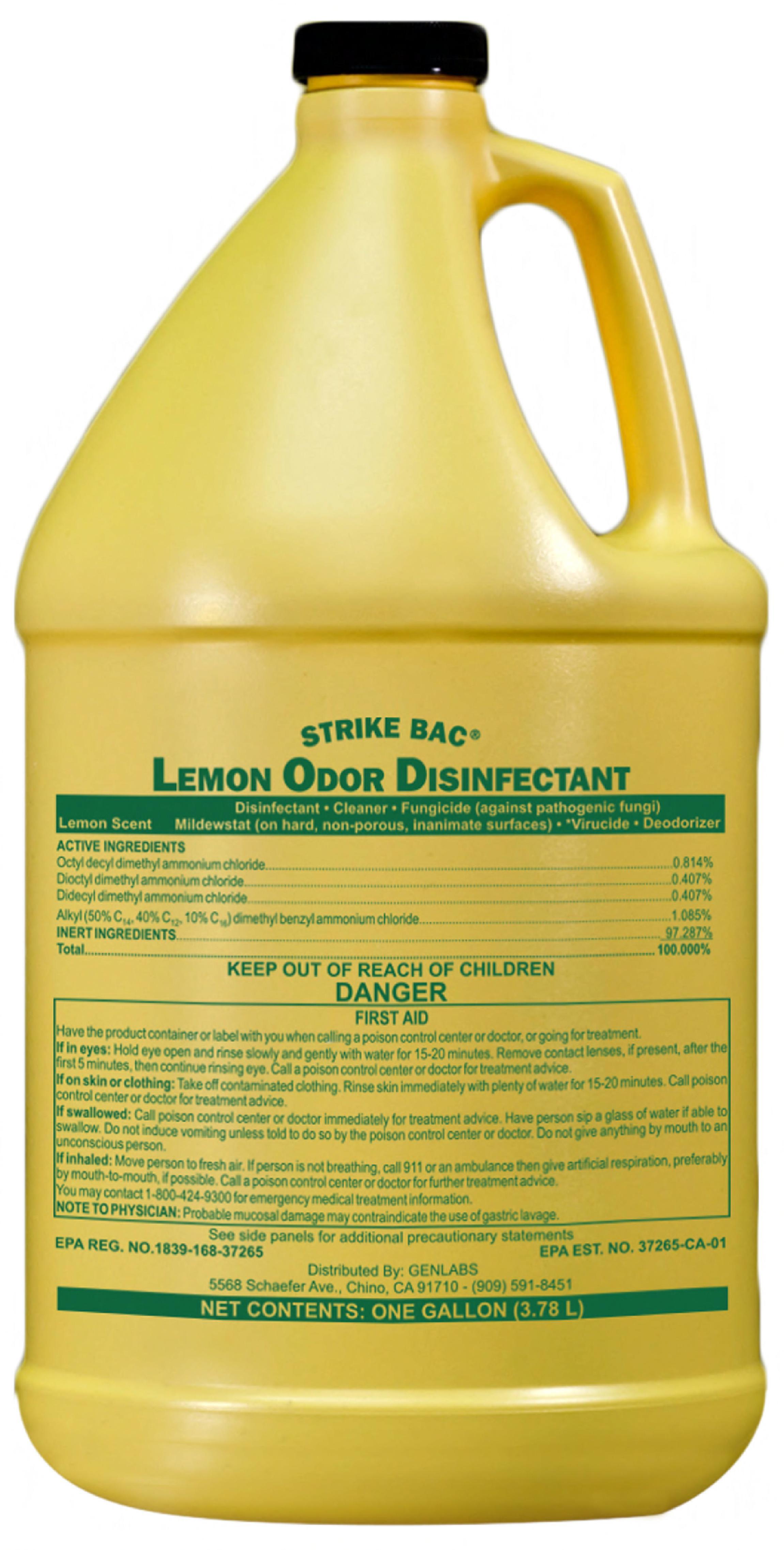 Strike Back Lemon Disinfectant 1 GAL 4/Case