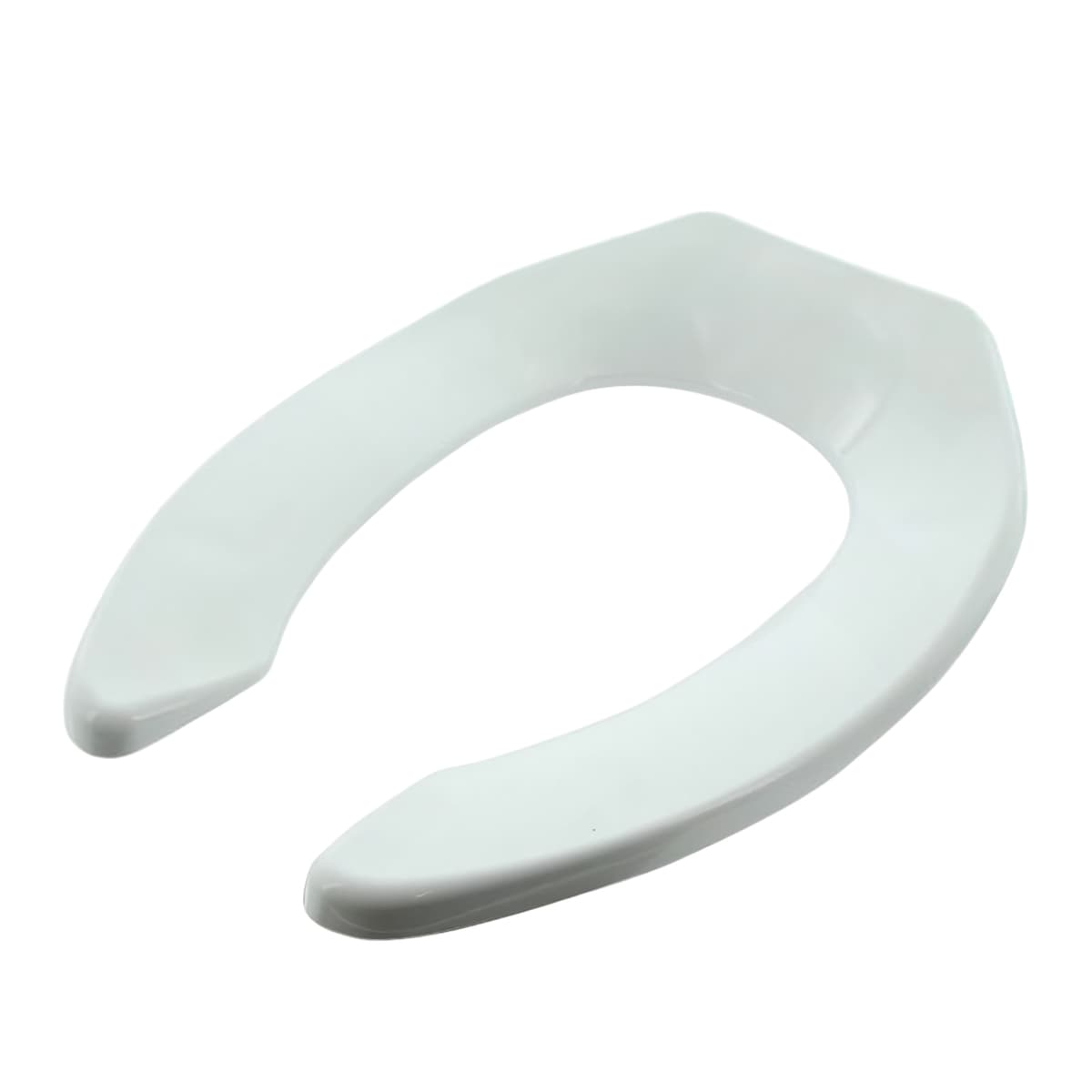 Toilet Seat White Plastic Elongated Open Front No Cover 1/Each