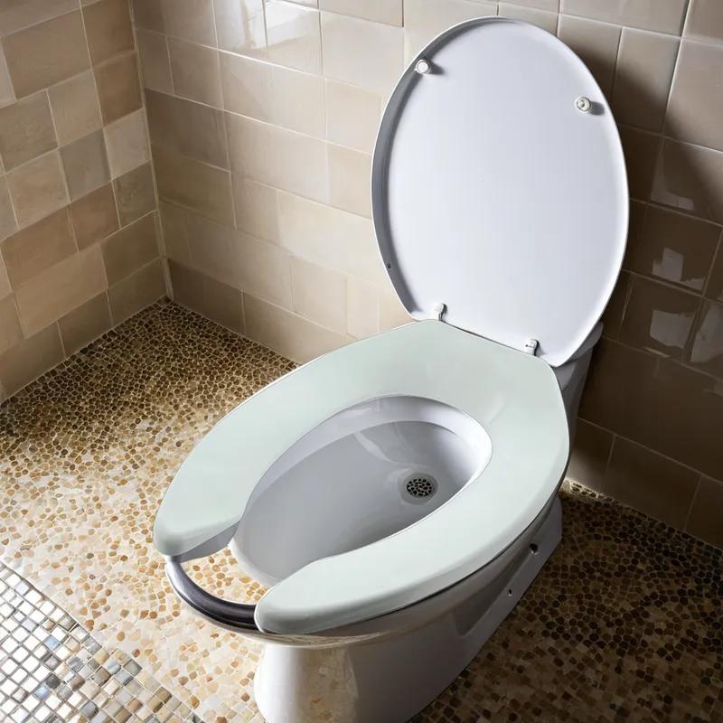 Toilet Seat White Plastic Elongated Open Front No Cover 1/Each
