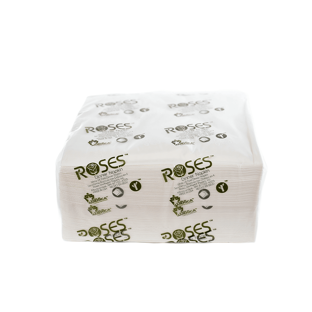 Dinner Napkins 17X17 IN White 3PLY 1/4 Fold 2000/Case