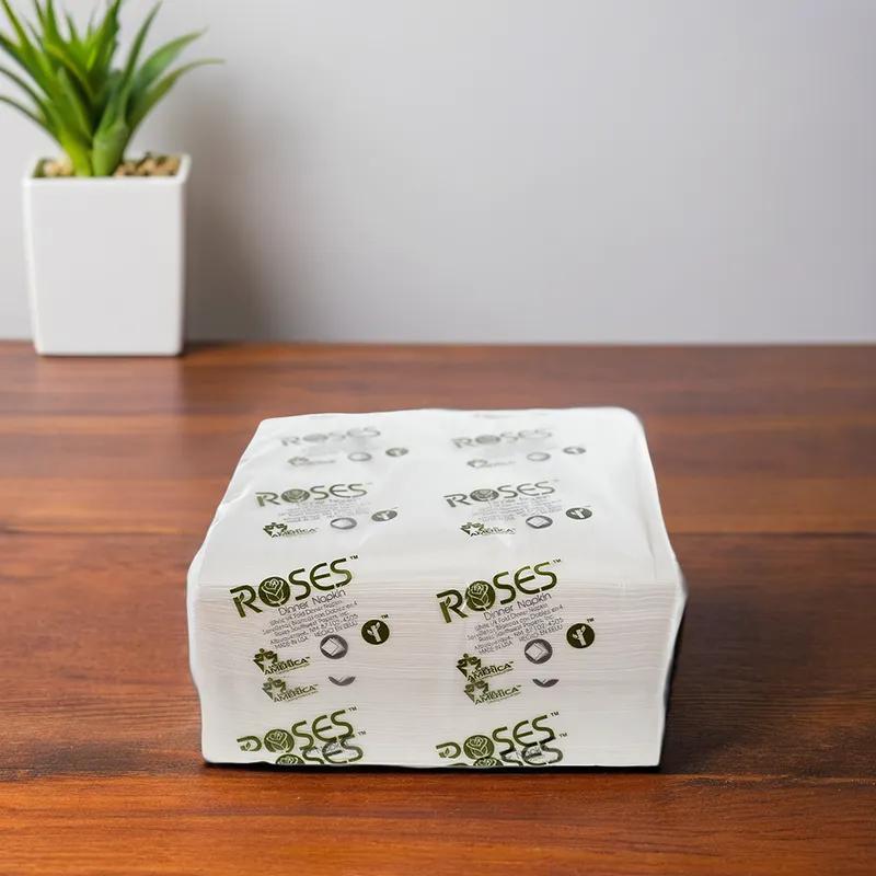 Dinner Napkins 17X17 IN White 3PLY 1/4 Fold 2000/Case