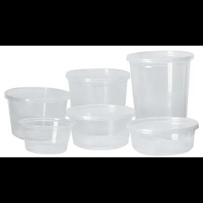Pro-Kal® Lid Flat 4.7X0.3 IN PP Clear For 8-32 OZ Container Plug Fit Leak Resistant 500/Case