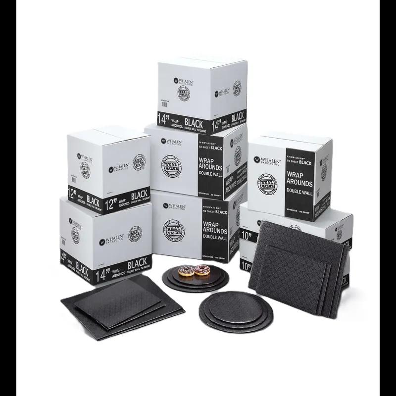 Wrap Around 14 IN Black Round Double Wall 50/Case