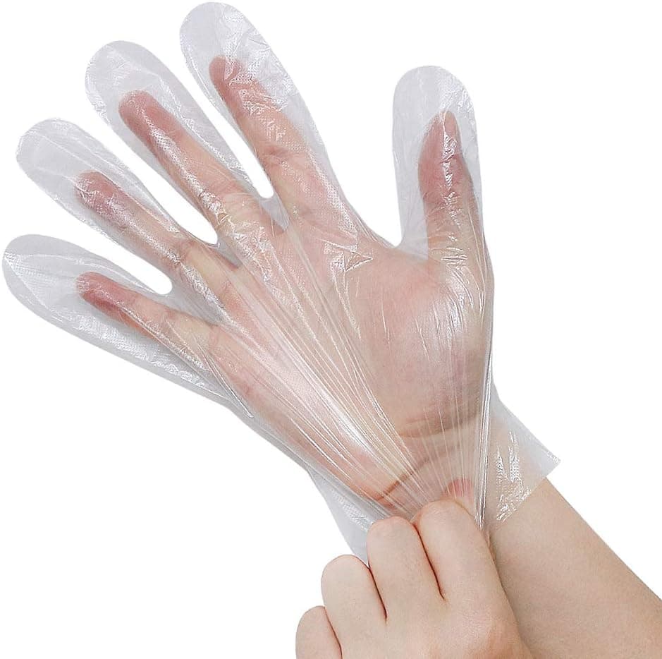 Gloves Large (LG) Plastic Disposable 100 Count/Pack 10 Packs/Case 1000 Count/Case