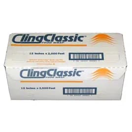 ClingClassic Cling Film Roll 12IN X2000FT PVC With Dispenser Box 1/Roll