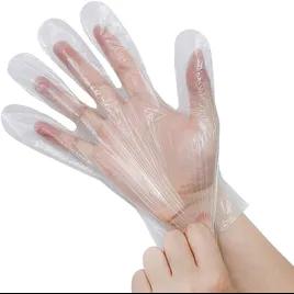 Gloves Large (LG) Plastic Disposable 500 Count/Pack 10 Packs/Case 5000 Count/Case