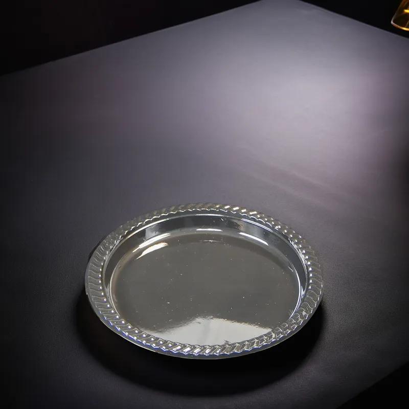 Victoria Bay Cold Plate 9 IN HIPS Black Round Scalloped Heavy 400 Count/Pack 1 Packs/Case