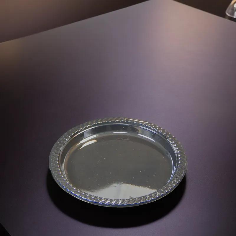 Victoria Bay Cold Plate 9 IN HIPS Black Round Scalloped Heavy 400 Count/Pack 1 Packs/Case