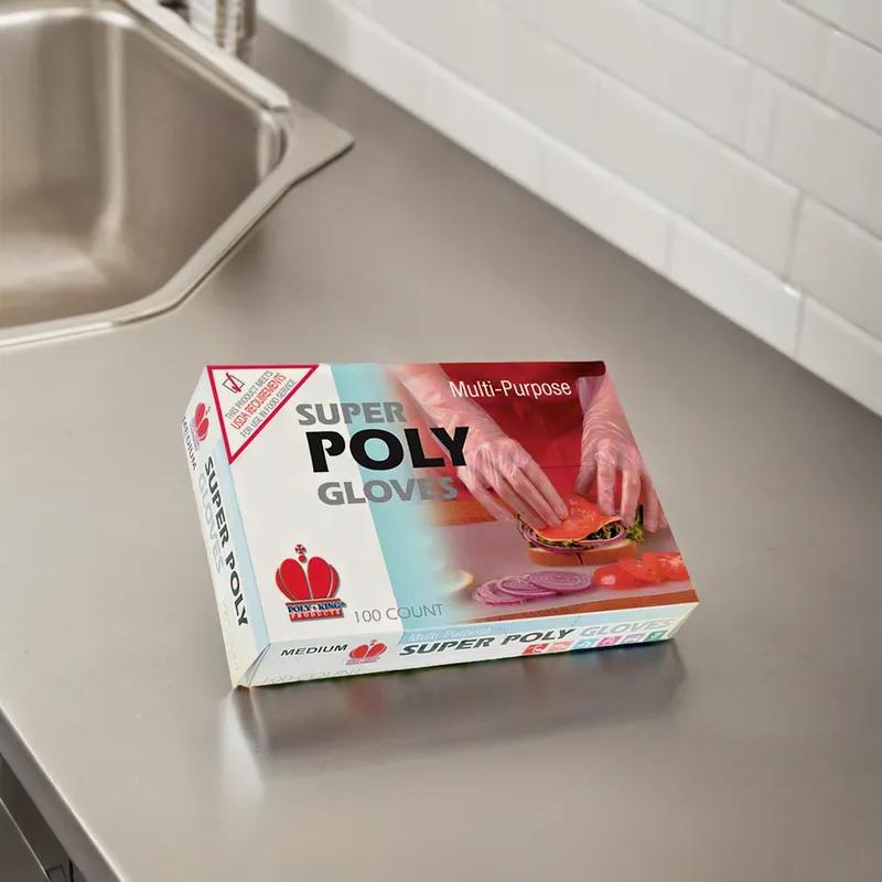 Gloves Small (SM) Clear Heavy Duty Poly 1000/Case