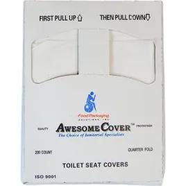 Toilet Seat Cover White 1/4 Fold 200 Count/Pack 25 Packs/Case