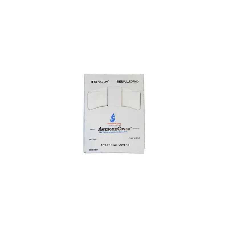 Toilet Seat Cover White 1/4 Fold 200 Count/Pack 25 Packs/Case