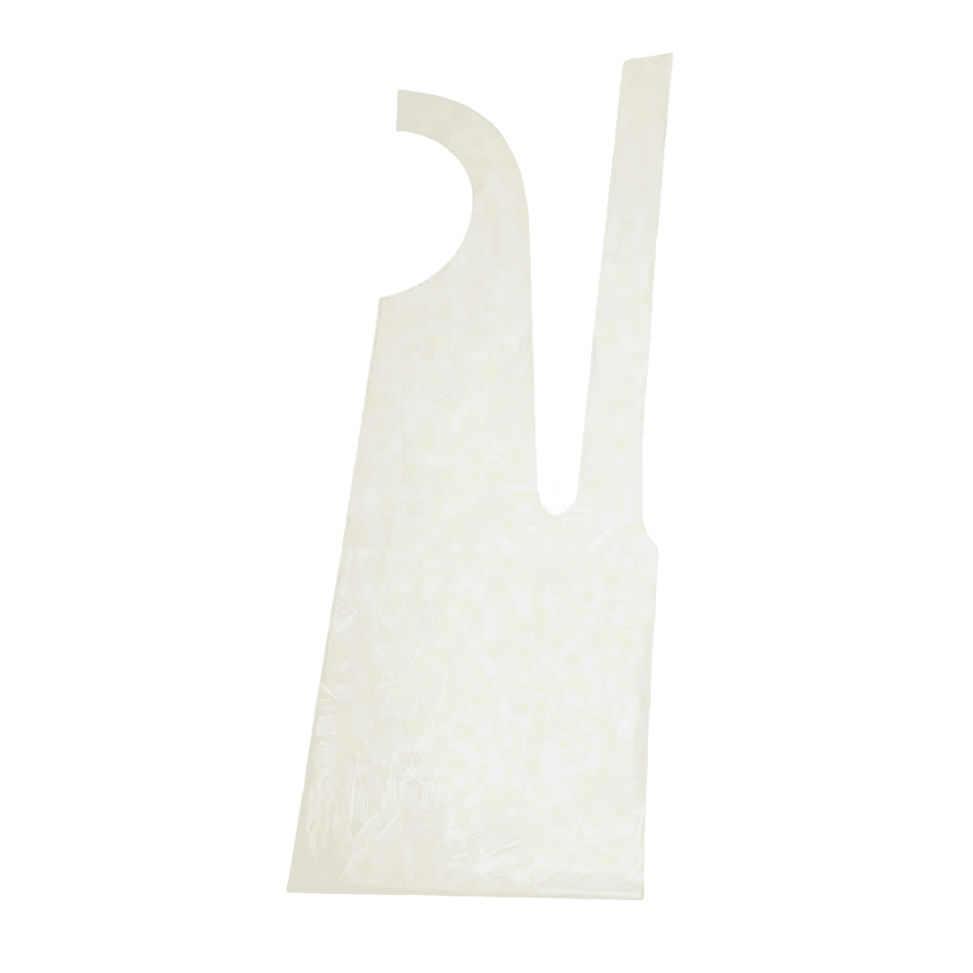 Apron 28X46 IN White 2MIL Heavy Duty LDPE Disposable 500/Case