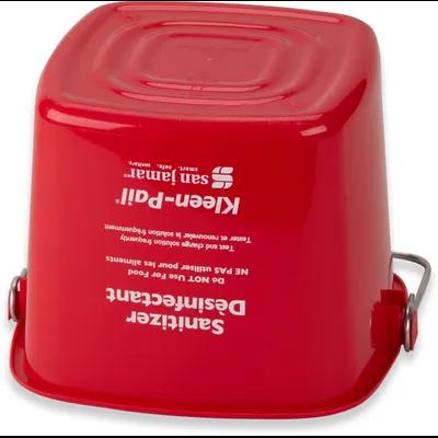 San Jamar Kleen-Pail® Utility Bucket & Pail 8 QT Red Color Coded Sanitizer 1/Each