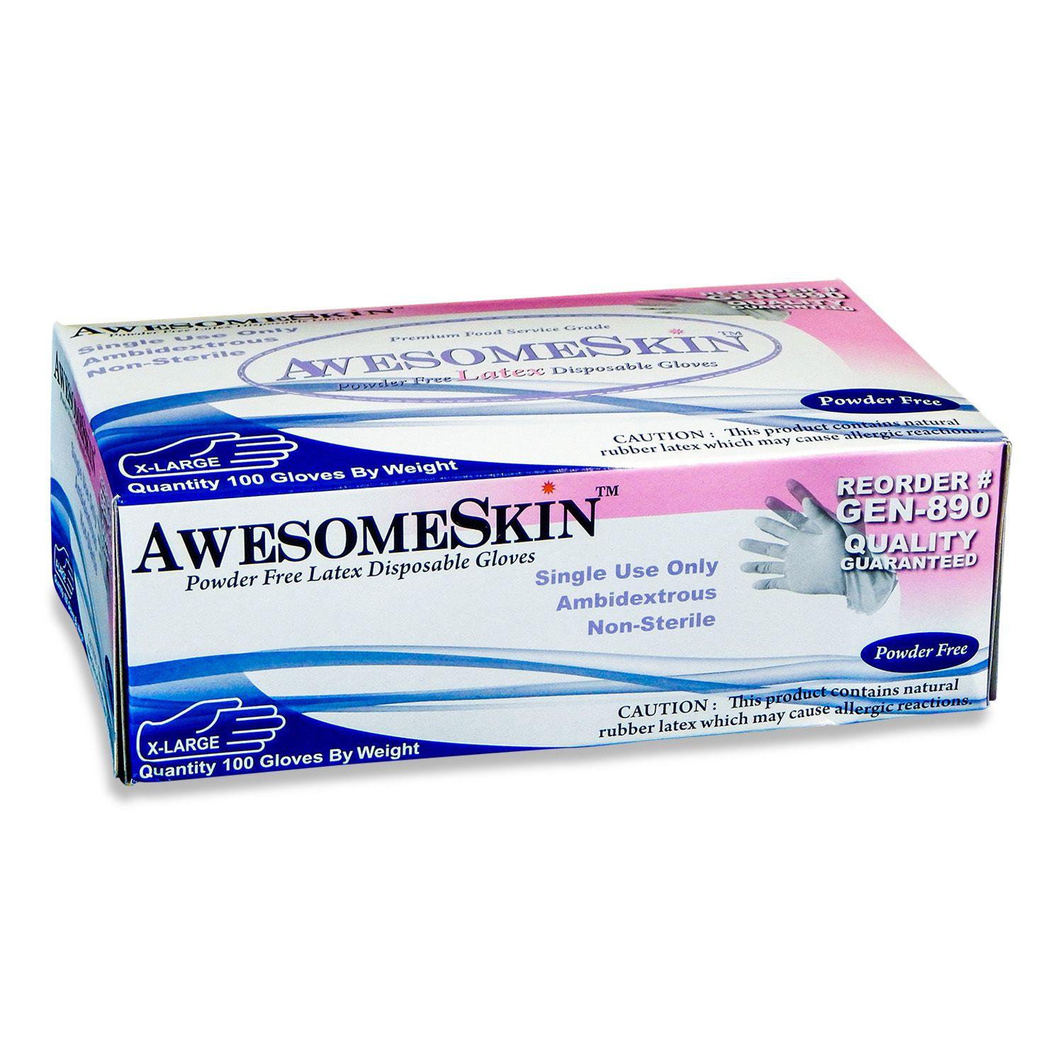 Gloves XL Latex Powder-Free 100 Count/Pack 10 Packs/Case 1000 Count/Case