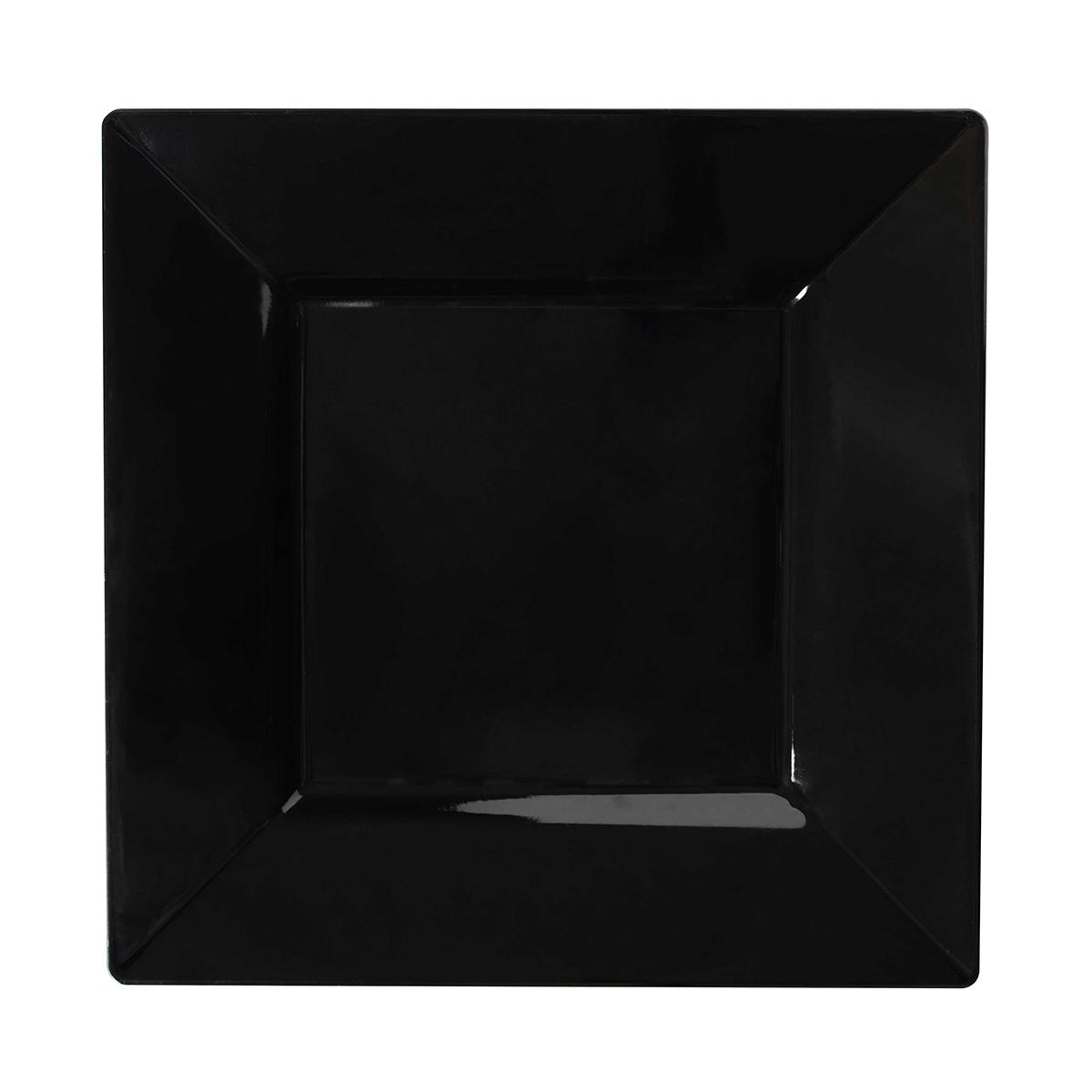 Plate 10.75X10.75 IN PS Black Square 120/Case