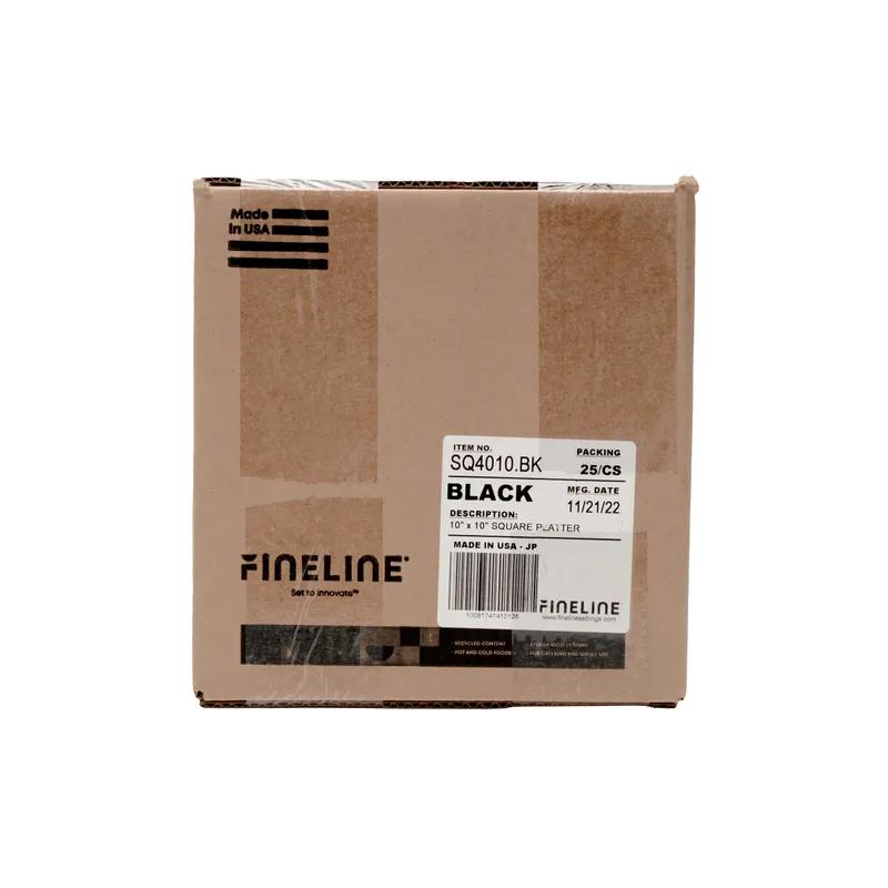 Platter Pleasers Serving Tray Base 10X10 IN Plastic Black Square 25/Case