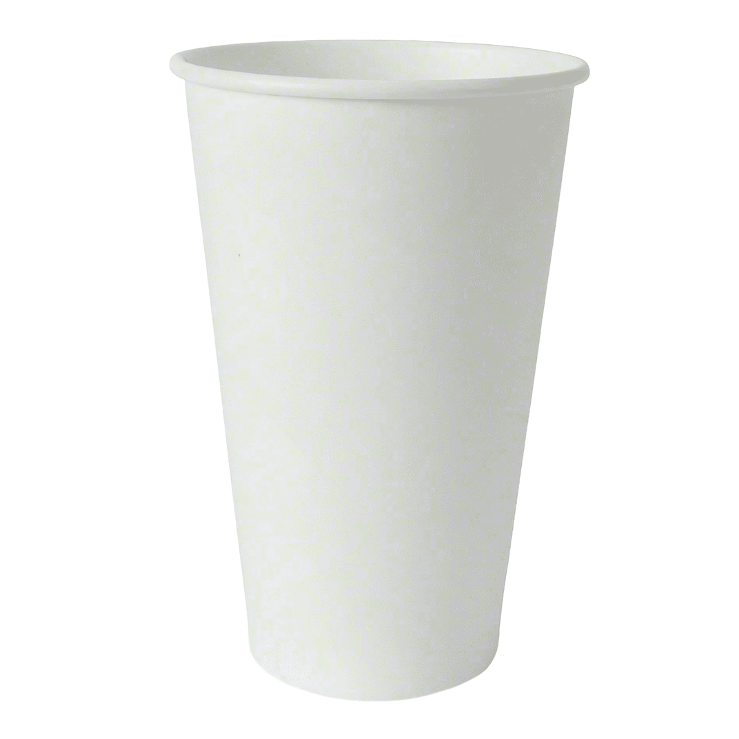 Cup 16 FLOZ Single Wall Poly-Coated Paper White 1000/Case