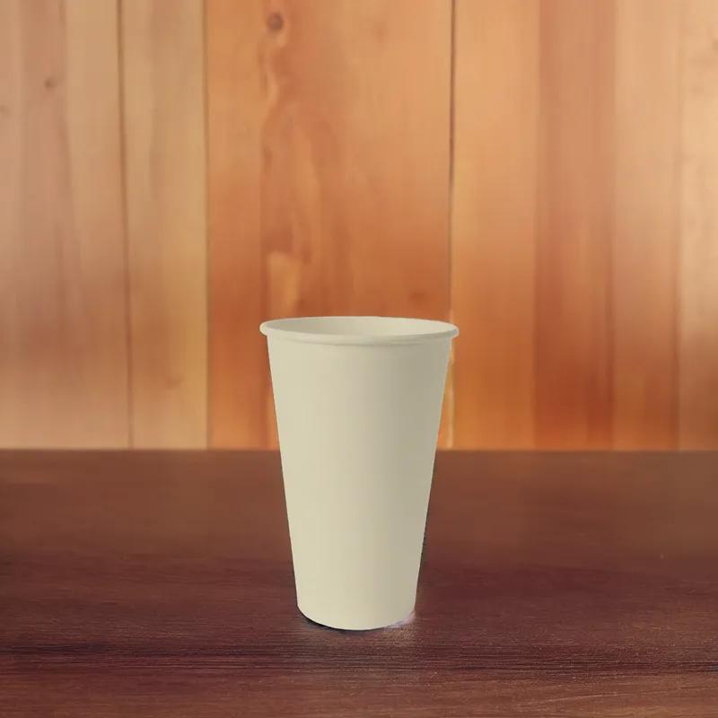 Cup 16 FLOZ Single Wall Poly-Coated Paper White 1000/Case