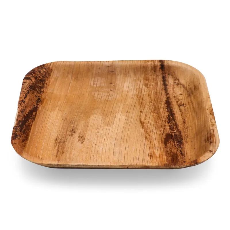 Plate 7X7X1 IN Palm Leaf Palm Leaf Square 100 Count/Pack 1 Packs/Case