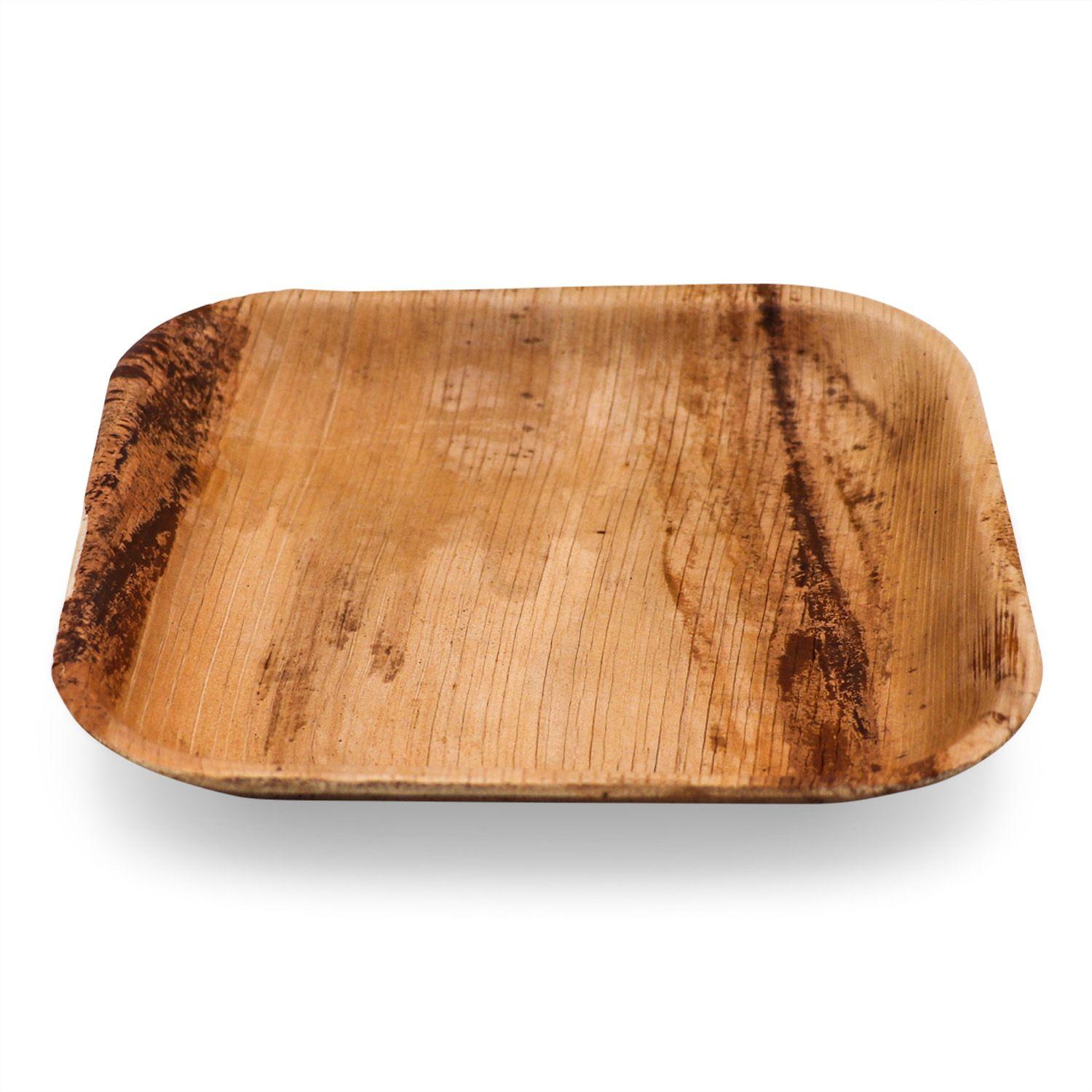 Plate 7X7X1 IN Palm Leaf Palm Leaf Square 100 Count/Pack 1 Packs/Case