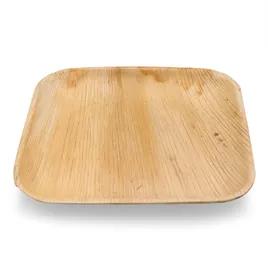 Plate 9X9X1 IN Palm Leaf Palm Leaf Square 100 Count/Pack 1 Packs/Case