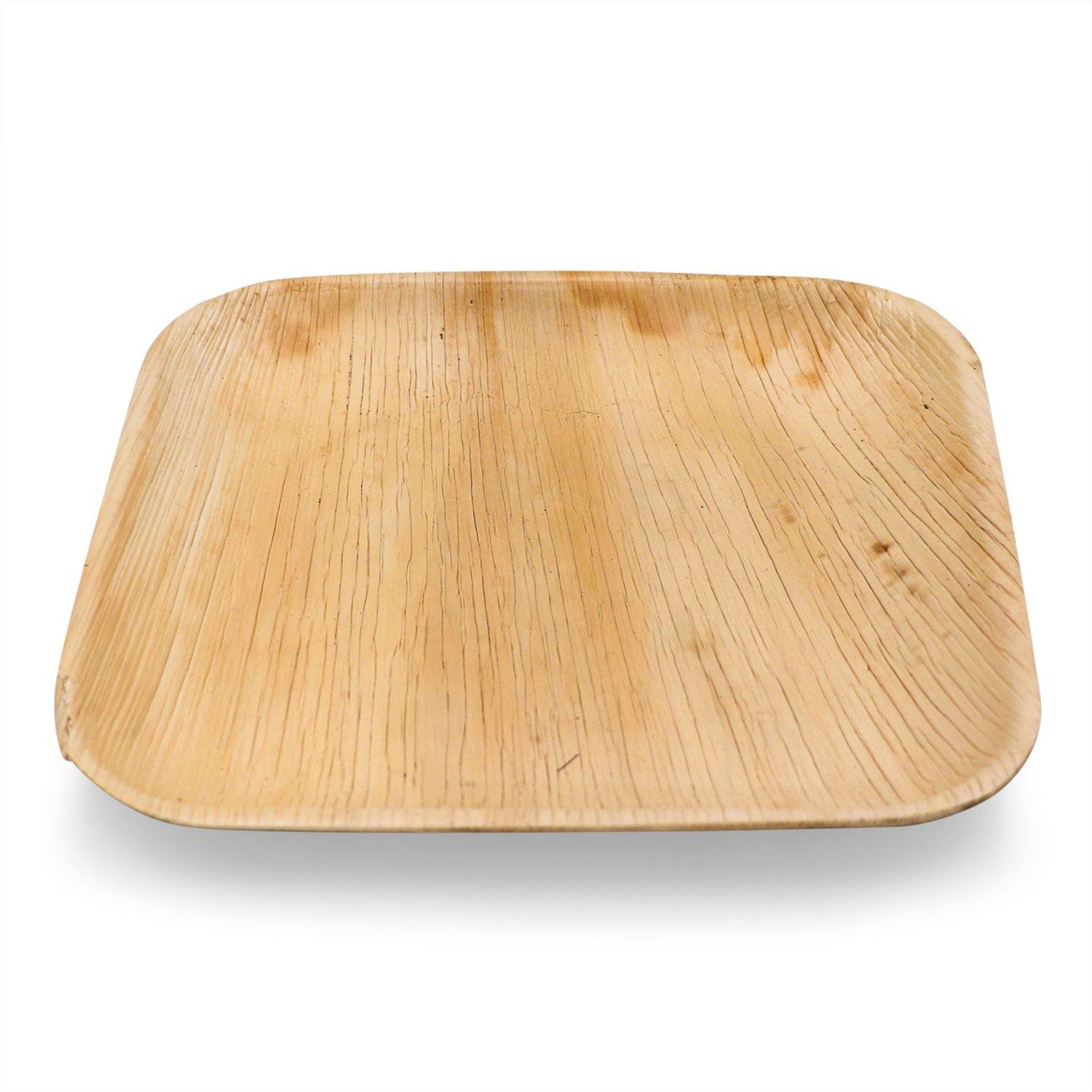 Plate 9X9X1 IN Palm Leaf Palm Leaf Square 100 Count/Pack 1 Packs/Case