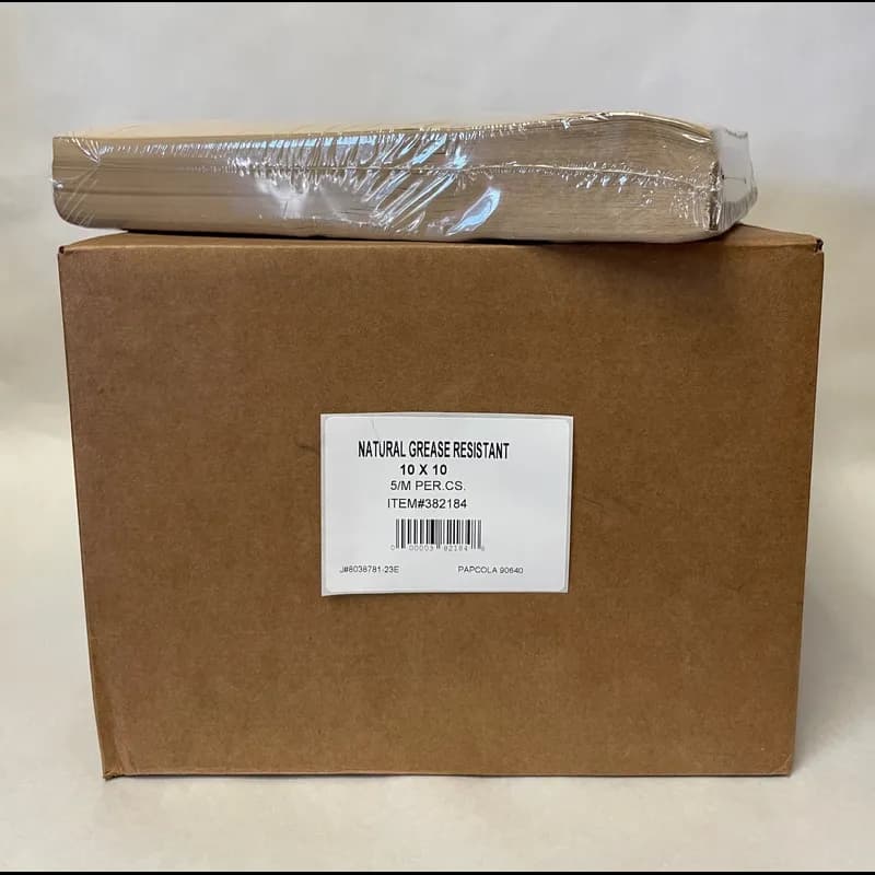 Sandwich Wrap 10X10 IN Wet Wax Paper Natural Grease Resistant Moisture Resistant 5000/Case